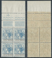 Delcampe - 1924 REGNO ENTE PARASTATALE COLLOC. DISOCCUP. 1 LIRA QUARTINA MNH ** - I63 - Zonder Portkosten