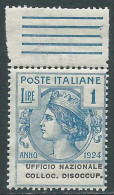 Delcampe - 1924 REGNO ENTE PARASTATALE COLLOC. DISOCCUP. 1 LIRA MNH ** - I15-6 - Zonder Portkosten