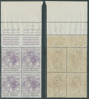 Delcampe - 1924 REGNO ENTE PARASTATALE COLLOC. DISOCCUP. 50 CENT QUARTINA MNH ** - I63 - Zonder Portkosten