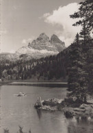 Delcampe - CARTOLINA  LAGO DI MISURINA M. 1755,BELLUNO,VENETO-TRE CIME DI LAVAREDO M. 3003-VACANZA,SCIARE,RIFUGIO,NON VIAGGIATA - Belluno