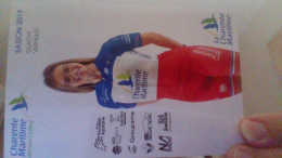 Delcampe - CYCLISME    -WIELRENNEN- CICLISMO :CARTE GLADYS VERULST CHAMPIONNE DE FRANCE    2019 - Radsport