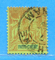Delcampe - Réf AR-0179 - INDOCHINE N° 9 Ø Oblitéré Dos Visible Used Ø - Usados