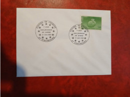Delcampe - 1985 STRASBOURG      CACHET UNE JEUNESSE UN AVENIR CONSEIL EUROPE   TIMBRE CONSEIL EUROPE - Non Classés