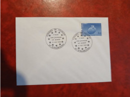 Delcampe - 1985 STRASBOURG      CACHET UNE JEUNESSE UN AVENIR CONSEIL EUROPE   TIMBRE CONSEIL EUROPE - Non Classés