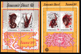 Delcampe - Indonesien Block 67-68 Postfrisch Orang Utan, Affen WWF #IG250 - Autres & Non Classés