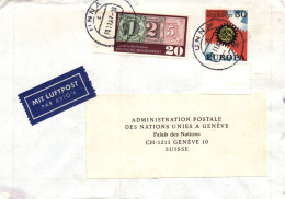 Delcampe - (RECTO / VERSO) ALLEMAGNE - ENVELOPPE - 1967 - BEAUX TIMBRES - DESTINATAIRE PALAIS DES NATIONS A GENEVE - Lettres & Documents
