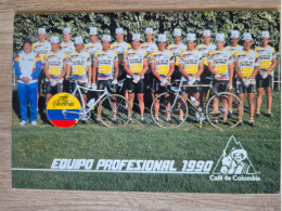 Delcampe - Card Team Cafe De Colombia - 1990 - Cycling - Cyclisme - Ciclismo - Wielrennen - Radsport