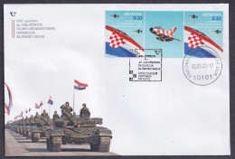 Delcampe - -+Croatia, 2020-08-03, War Operation OLUJA (Storm), Tank, Central Label FDC - Croatia