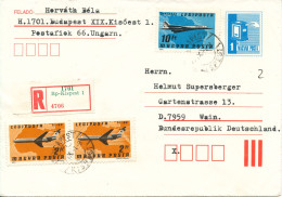 Delcampe - Hungary Registered Cover Sent To Germany 1-9-1979 Topic Stamps - Briefe U. Dokumente