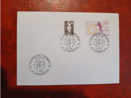 Delcampe - 1990 STRASBOURG      TIMBRE CONSEIL EUROPE FDC JOURNEE DE EUROPE - Non Classés