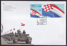 Delcampe - -+Croatia, 2020-08-03, War Operation OLUJA (Storm), Tank, Stamp W. Labels FDC II - Croatia