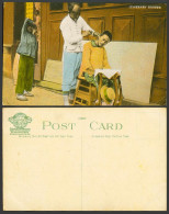 Delcampe - China Old Postcard Chinese Roadside Itinerary Barber At Work Shanghai Little Boy - China