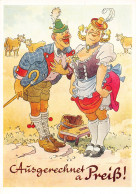 Delcampe - Ausgerechnet A Preiss German Costume Couple Flirting Cattle Postcard B819 - Sonstige & Ohne Zuordnung