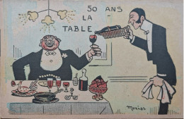 Delcampe - Cpa 50 Ans La Table - Illustrateur Moriss - RIT19 - Humor