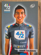 Delcampe - Card Edson Calderon - Team 4-72-Colombia-Shimano - 2012 - Cycling - Cyclisme - Ciclismo - Wielrennen - Radsport