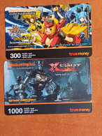 Delcampe - THAILAND - MOBILE-118 - CARTOON - COMIC - TRUE MONEY - SET OF 2 CARDS - Tailandia