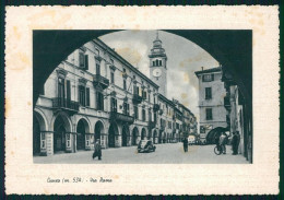 Delcampe - Cuneo Città Via Roma Auto FG Cartolina MZ2091 - Cuneo