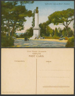 Delcampe - Gibraltar Old Colour Postcard General Elliott Eliott's Monument Memorial, Boys - Gibraltar