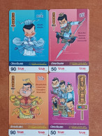 Delcampe - THAILAND - MOBILE-121 - CARTOON - TRUE MONEY - SET OF 4 CARDS - Tailandia