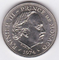 Delcampe - Monaco 5 Francs 1974 , Rainier III, En Nickel - 1960-2001 Nouveaux Francs