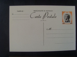 Delcampe - 19085- CP Rainier III 0F25 Surcharge Noire 0F60, Neuve, Parfait état, Réf. Storch/Sinais RAI D2, Cote 25 € - Enteros  Postales