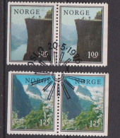 Delcampe - Norway 1976; Landscapes, Michel 726-727DD, Used. - Gebraucht