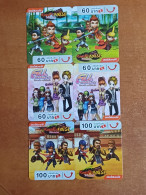 Delcampe - THAILAND - MOBILE-123 - CARTOON - KUNGFU HOUSE - HAPPY - SET OF 3 CARDS - Tailandia