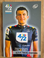 Delcampe - Card Jesus David Castano - Team 4-72-Colombia-Shimano - 2012 - Cycling - Cyclisme - Ciclismo - Wielrennen - Radsport