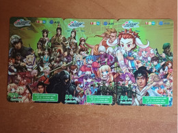 Delcampe - THAILAND - MOBILE-124 - CARTOON - COMIC - PUZZLE - 12CALL - SET OF 3 CARDS - Tailandia