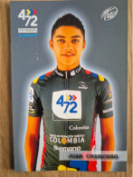 Delcampe - Card Juan Chamorro - Team 4-72-Colombia-Shimano - 2012 - Cycling - Cyclisme - Ciclismo - Wielrennen - Radsport