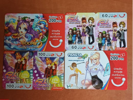 Delcampe - THAILAND - MOBILE-125 - CARTOON - COMIC - HAPPY - SET OF 4 CARDS - Tailandia