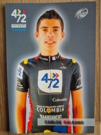 Delcampe - Card Carlos Galeano - Team 4-72-Colombia-Shimano - 2012 - Cycling - Cyclisme - Ciclismo - Wielrennen - Radsport