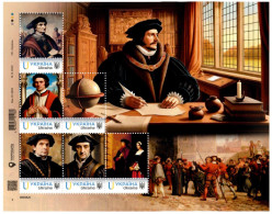 Delcampe - Ukraine 2024, England Philosopher & Writer Thomas More, Sheetlet Of 6v - Ukraine