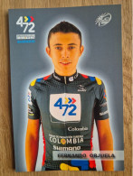 Delcampe - Card Fernando Orjuela - Team 4-72-Colombia-Shimano - 2012 - Cycling - Cyclisme - Ciclismo - Wielrennen - Radsport