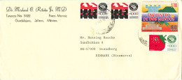 Delcampe - Mexico Cover Sent To Denmark 1991 With More Stamps - Mexico