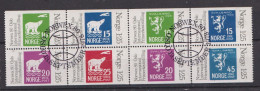 Delcampe - Norway 1978; Norwex '80, Michel 775-782 (from Booklet), Used. - Gebraucht