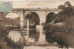 Delcampe - 53.  MAYENNE . CPA. LE VIADUC DE BRIVES. PASSAGE D'UN VOILIER. ANNEE 1906 + TEXTE - Mayenne