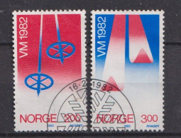 Delcampe - Norway 1982; World Cup Skiing, Michel 853-854, Used. - Gebraucht