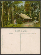 Delcampe - Ceylon Old Colour Postcard Sinhalese Singhalese Village Hut Native House Colombo - Sri Lanka (Ceylon)