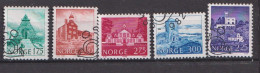Delcampe - Norway 1982; Architecture, Michel 855-859, Used. - Gebraucht