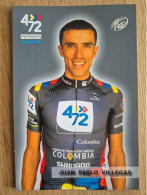 Delcampe - Card Juan Pablo Villegas - Team 4-72-Colombia-Shimano - 2012 - Cycling - Cyclisme - Ciclismo - Wielrennen - Radsport
