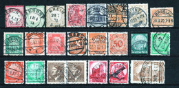 Delcampe - Stempels Op Duitse Zegels Cancels - Used Stamps