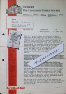 Delcampe - Verein Deutscher Ingenieure , 1934 , VDI , Heinrich Wagner In Dresden , Altes Dokument !! - Documents Historiques