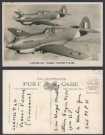 Delcampe - Curtiss P-40 Pursuit Fighter Planes Royal Air Force Hawk Old Real Photo Postcard - Altri & Non Classificati