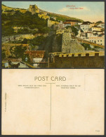 Delcampe - Gibraltar Old Colour Postcard Land Port Gate, Bridge, Walls, Hill And Horse Cart - Gibraltar