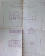 Delcampe - Schweizerhaus In Kölpin B. Stavenhagen , 1936 , Malchin , Alte Pläne , Grundrisse !! - Documents Historiques