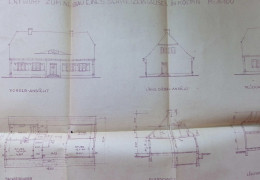 Delcampe - Schweizerhaus In Kölpin B. Stavenhagen , 1936 , Malchin , Alter Plan , Grundriss , Architektur , Architekt !! - Documents Historiques