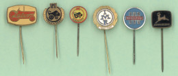 Delcampe - Tractor Trattore Agro Mechanization Landmachinen, Vintage Pin Badge Abzeichen, 6 Pcs - Transports