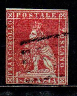 Delcampe - TOSCANA - 1851 - 1 Cr. - Su Carta Azzurra - USATO - Toscane