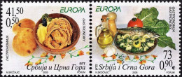 Delcampe - Serbia & Montenegro - 2005 - Europa CEPT - Gastronomy - Mint Stamp Set - Servië